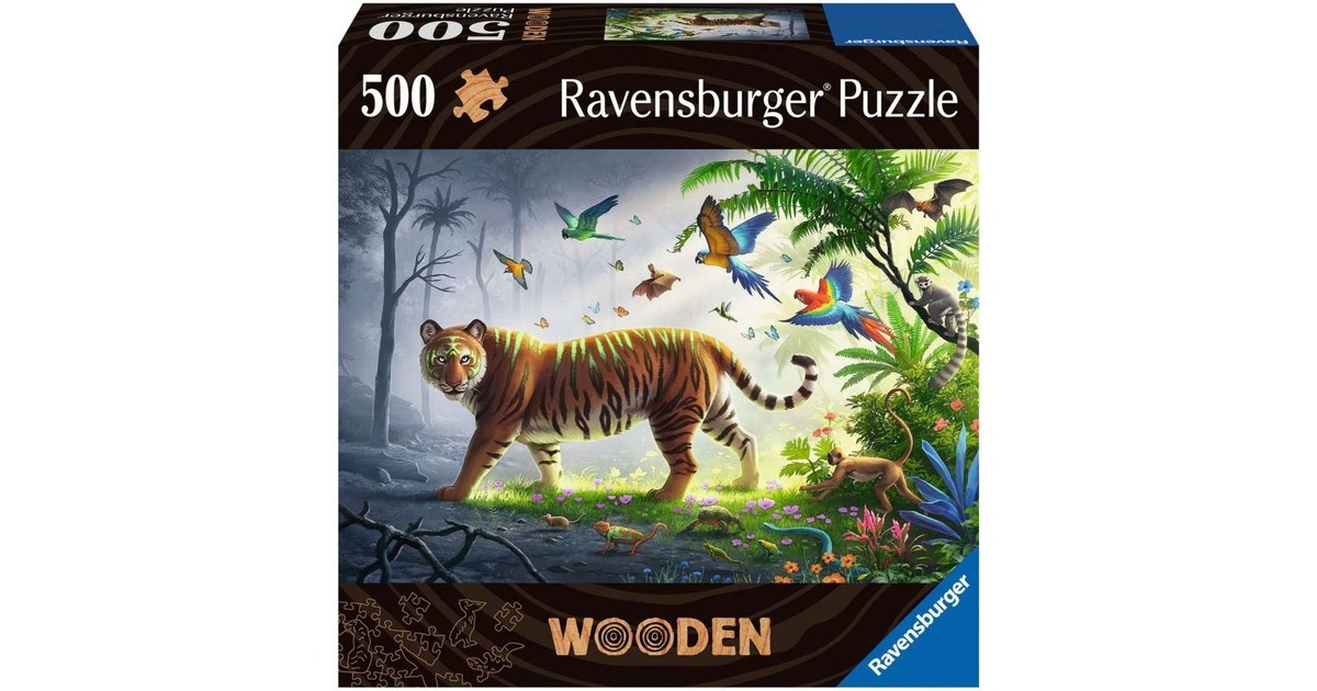 Ravensburger Wooden Puzzle Tiger im Dschungel(505 Teile)