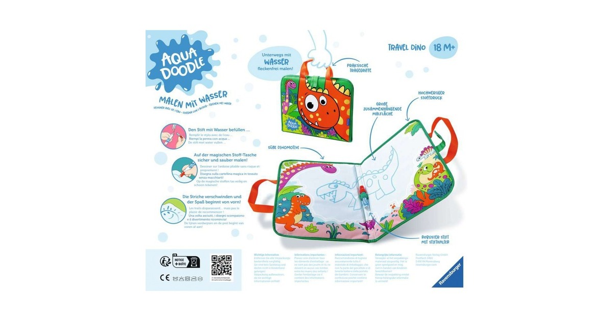 Ravensburger ministeps: Aqua Doodle Travel Dino, Malen