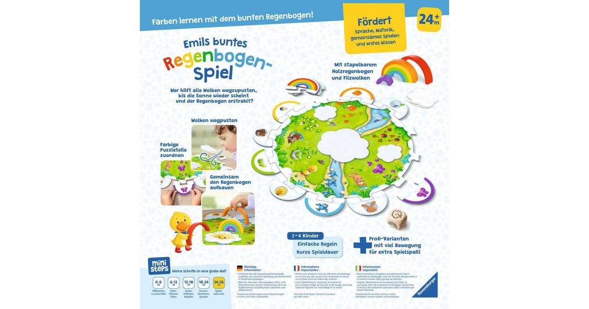Ravensburger ministeps: Emils buntes Regenbogen-Spiel, Brettspiel