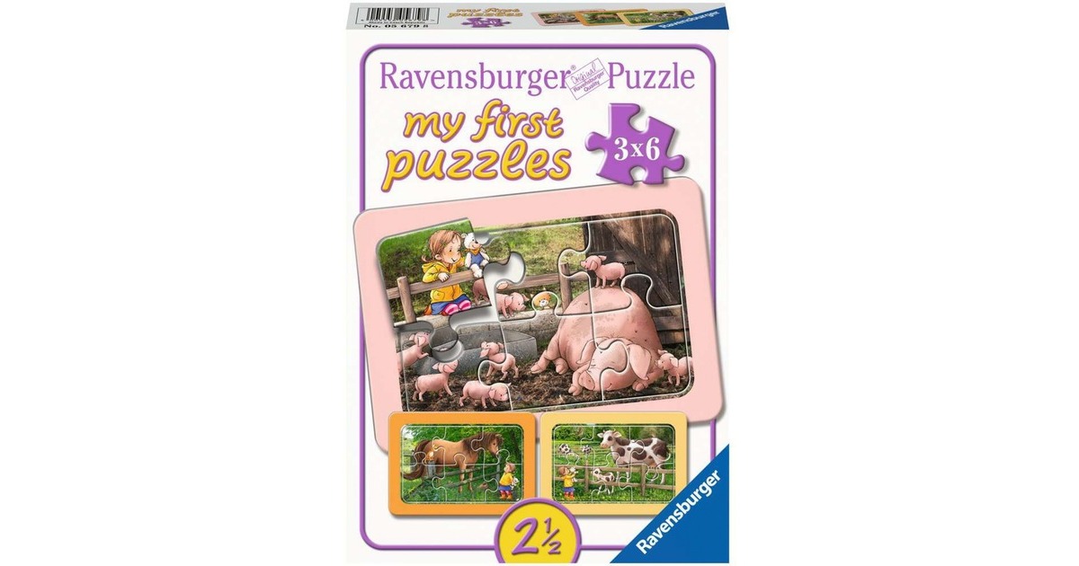 Ravensburger my first puzzle: Lotta auf dem Bauernhof(3x 6 Teile)