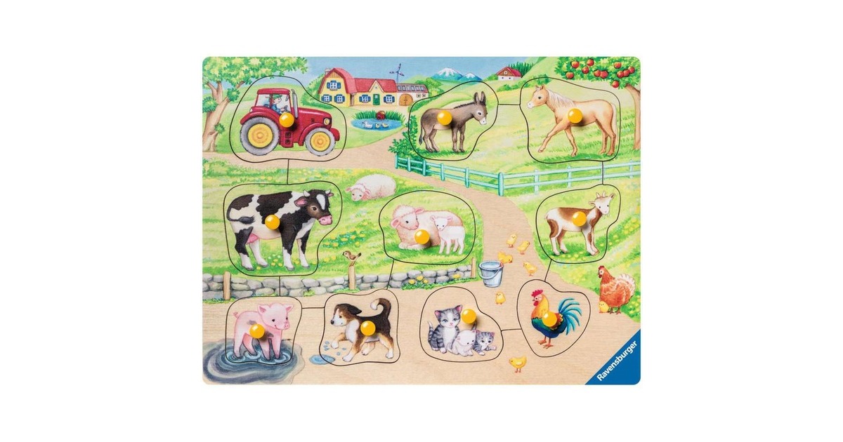 Ravensburger my first wooden puzzle - Morgens auf dem Bauernhof(10 Teile)