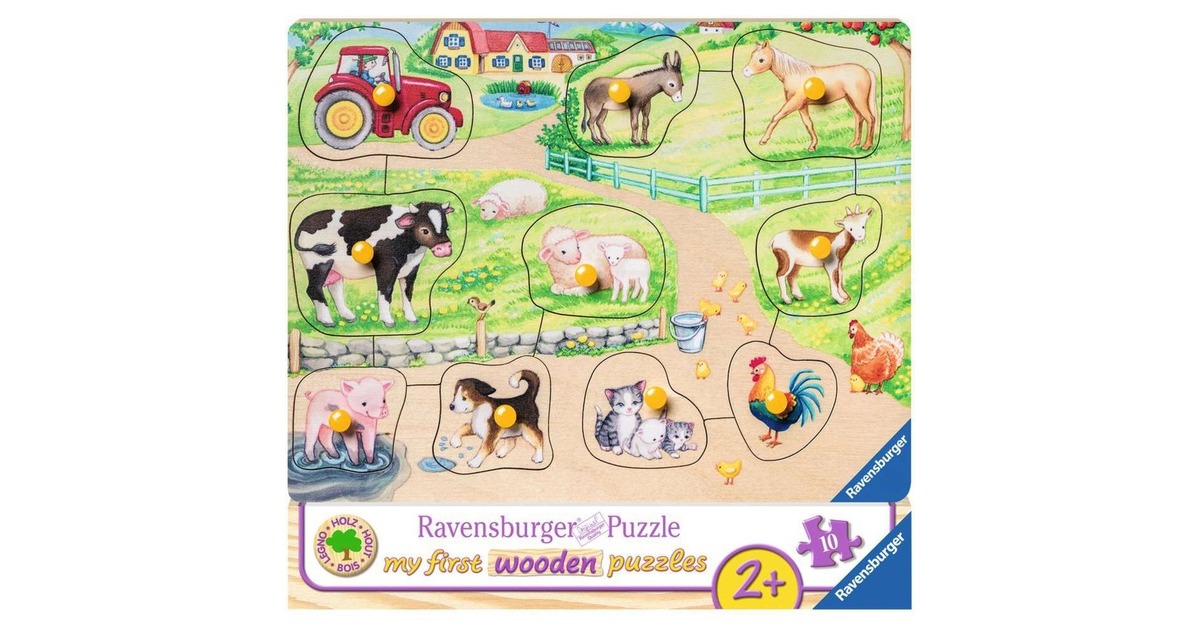 Ravensburger my first wooden puzzle - Morgens auf dem Bauernhof(10 Teile)