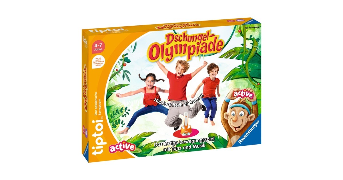 Ravensburger tiptoi ACTIVE Dschungel-Olympiade, Brettspiel