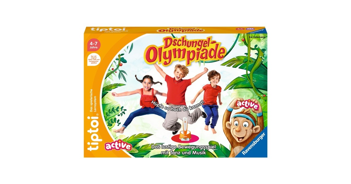 Ravensburger tiptoi ACTIVE Dschungel-Olympiade, Brettspiel