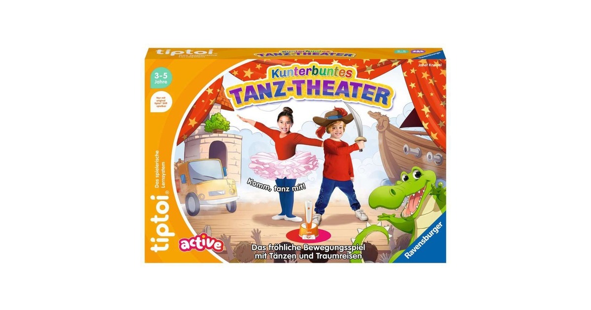 Ravensburger tiptoi ACTIVE Kunterbuntes Tanz-Theater, Brettspiel