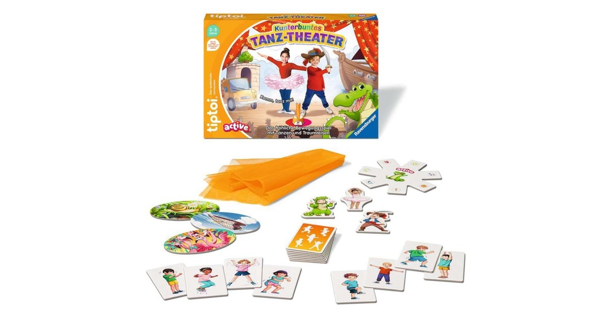 Ravensburger tiptoi ACTIVE Kunterbuntes Tanz-Theater, Brettspiel