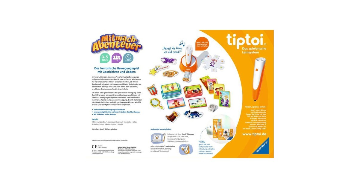 Ravensburger tiptoi ACTIVE Mitmach-Abenteuer, Geschicklichkeitsspiel
