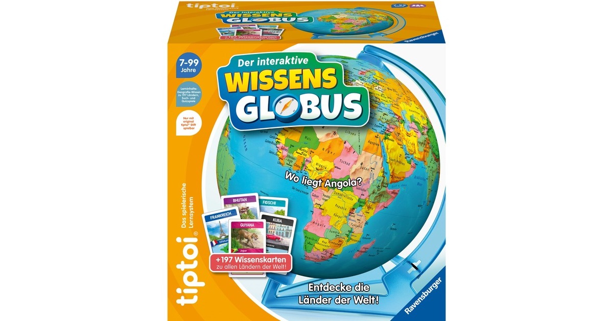 Ravensburger tiptoi Der interaktive Wissens-Globus, Lernspiel