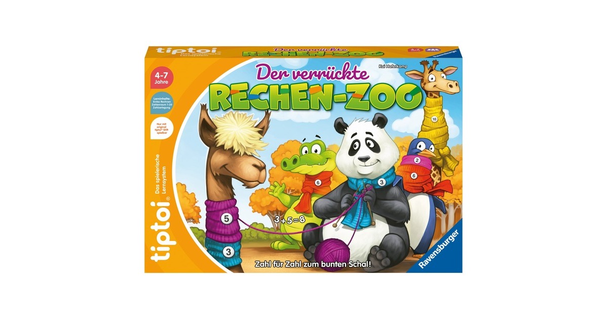 Ravensburger tiptoi Der verrückte Rechen-Zoo, Brettspiel