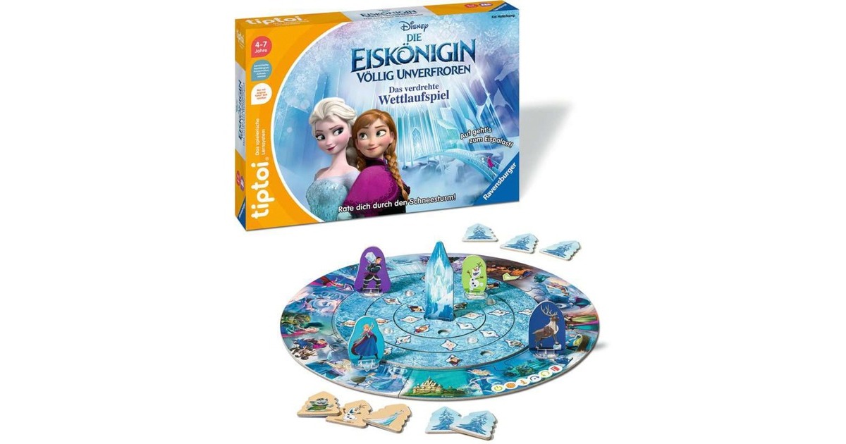 Ravensburger tiptoi Die Eiskönigin - Völlig unverfroren: Das verdrehte Wettlaufspiel, Brettspiel