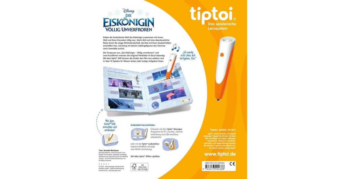 Ravensburger tiptoi Die Eiskönigin - Völlig unverfroren, Lernbuch