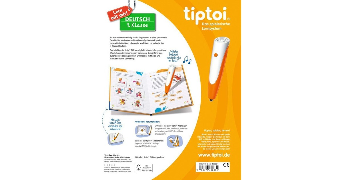Ravensburger tiptoi Lern mit mir! Deutsch 1. Klasse, Lernbuch
