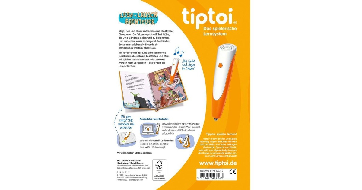 Ravensburger tiptoi Lese-Lausch-Abenteuer: Dino-Stadt, Lernbuch