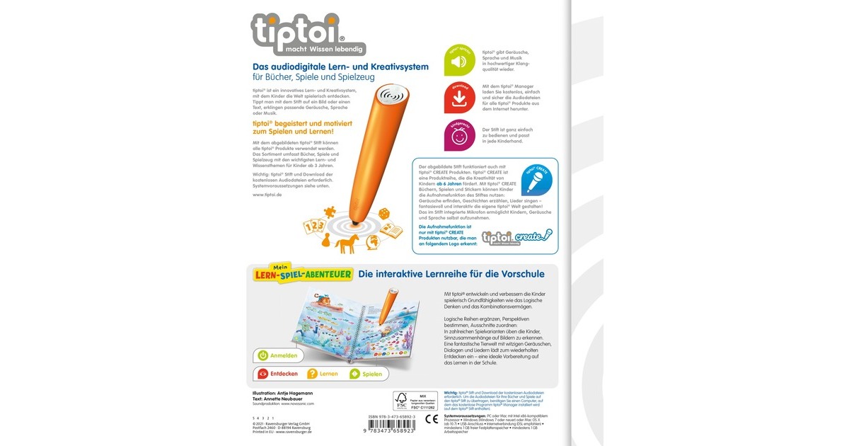 Ravensburger tiptoi Mein Lern-Spiel-Abenteuer: Logisches Denken, Lernbuch