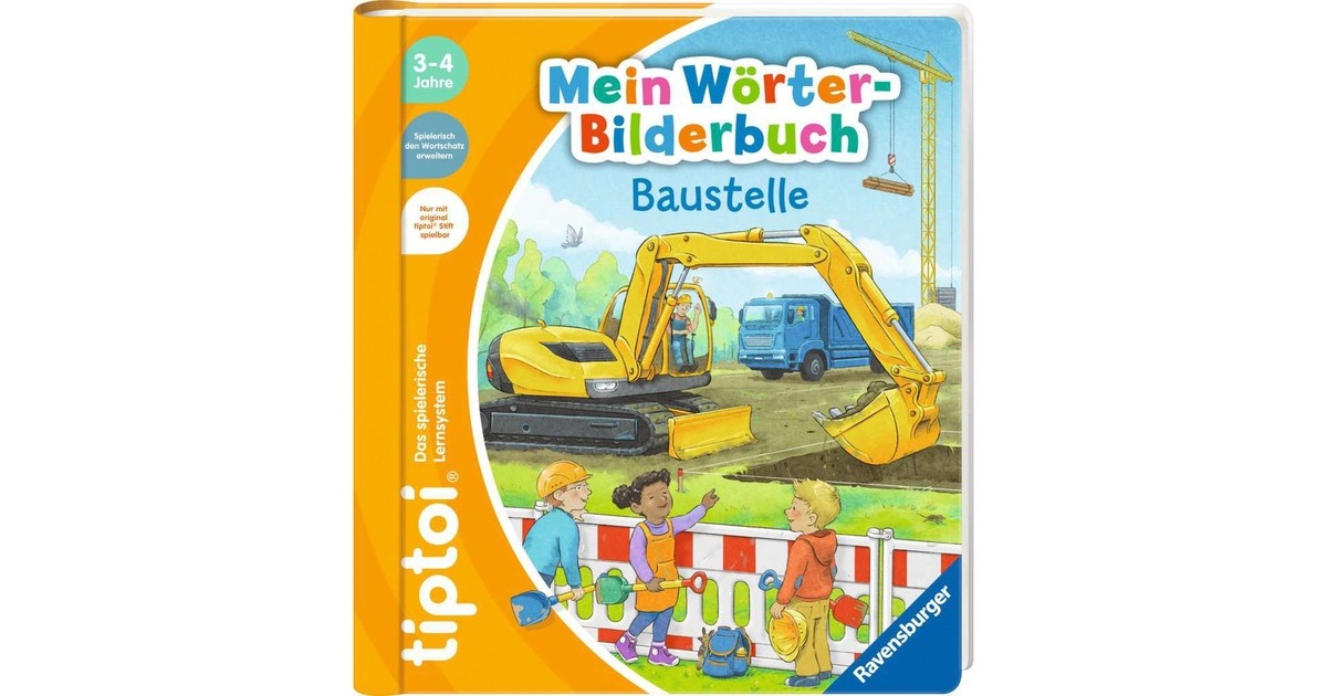 Ravensburger tiptoi Mein Wörter-Bilderbuch: Baustelle, Lernbuch