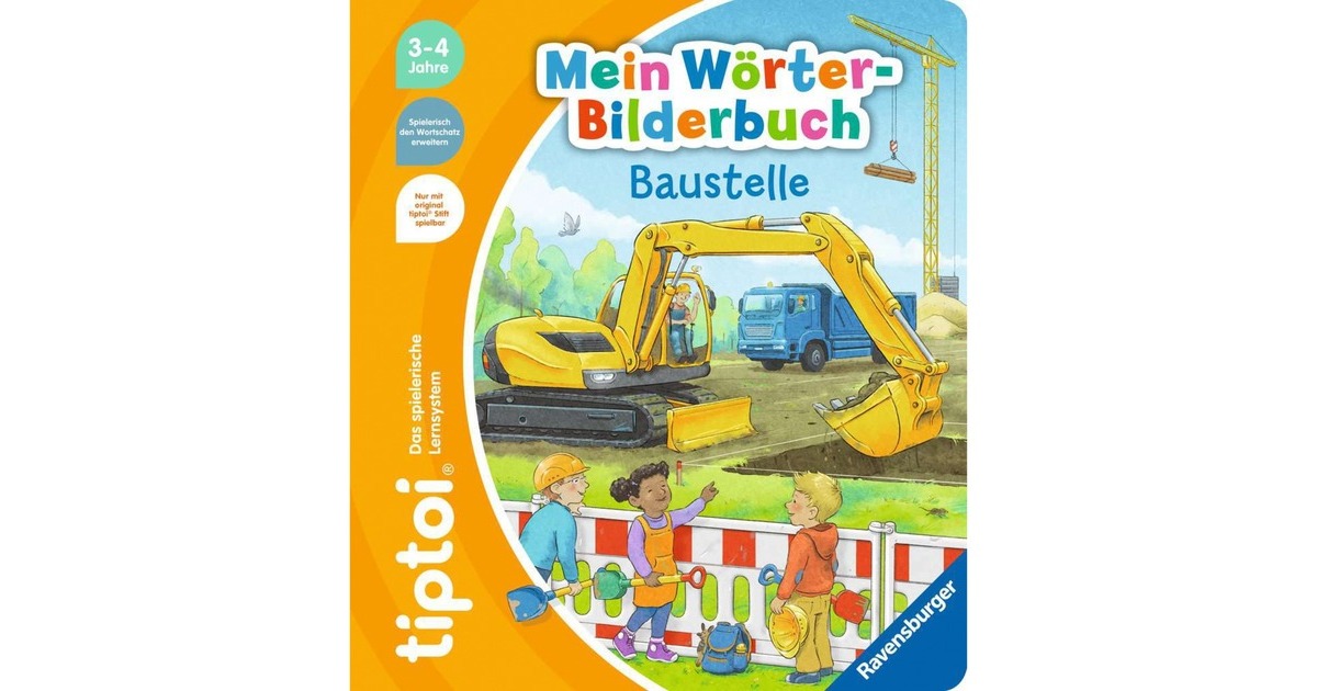 Ravensburger tiptoi Mein Wörter-Bilderbuch: Baustelle, Lernbuch