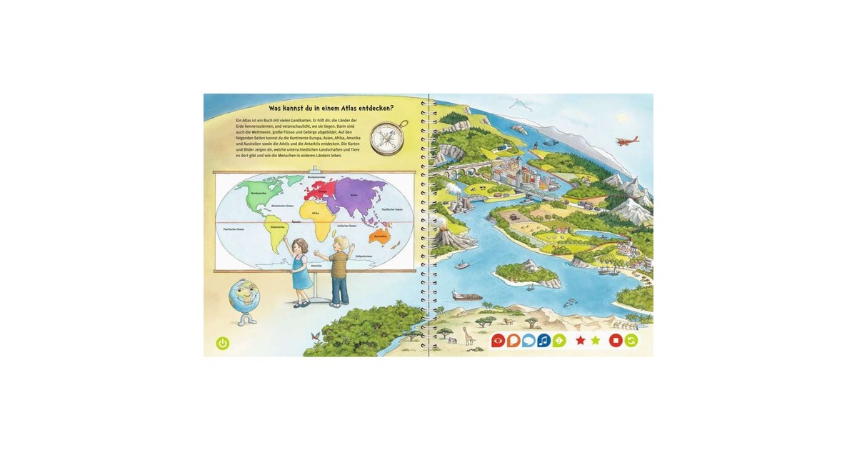 Ravensburger tiptoi Mein großer Weltatlas, Lernbuch