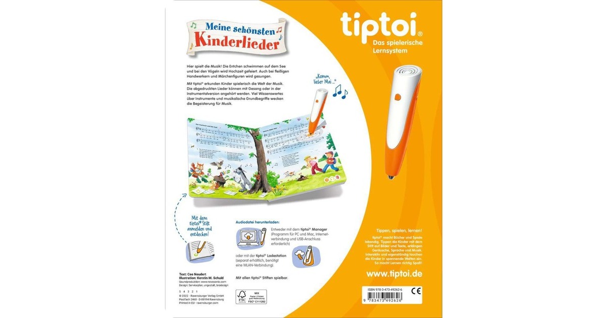 Ravensburger tiptoi Meine schönsten Kinderlieder, Lernbuch