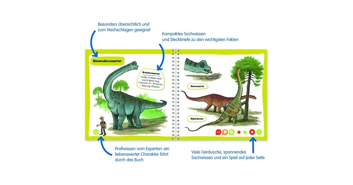 Ravensburger tiptoi Pocket Wissen: Dinosaurier, Lernbuch