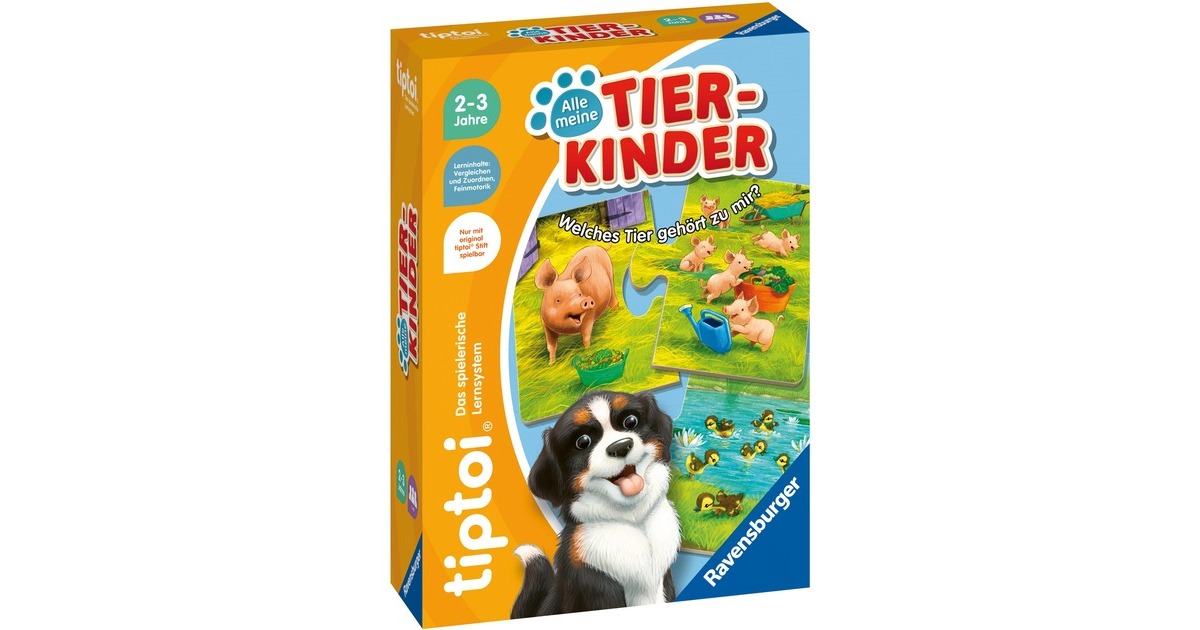 Ravensburger tiptoi Puzzle Alle meine Tierkinder