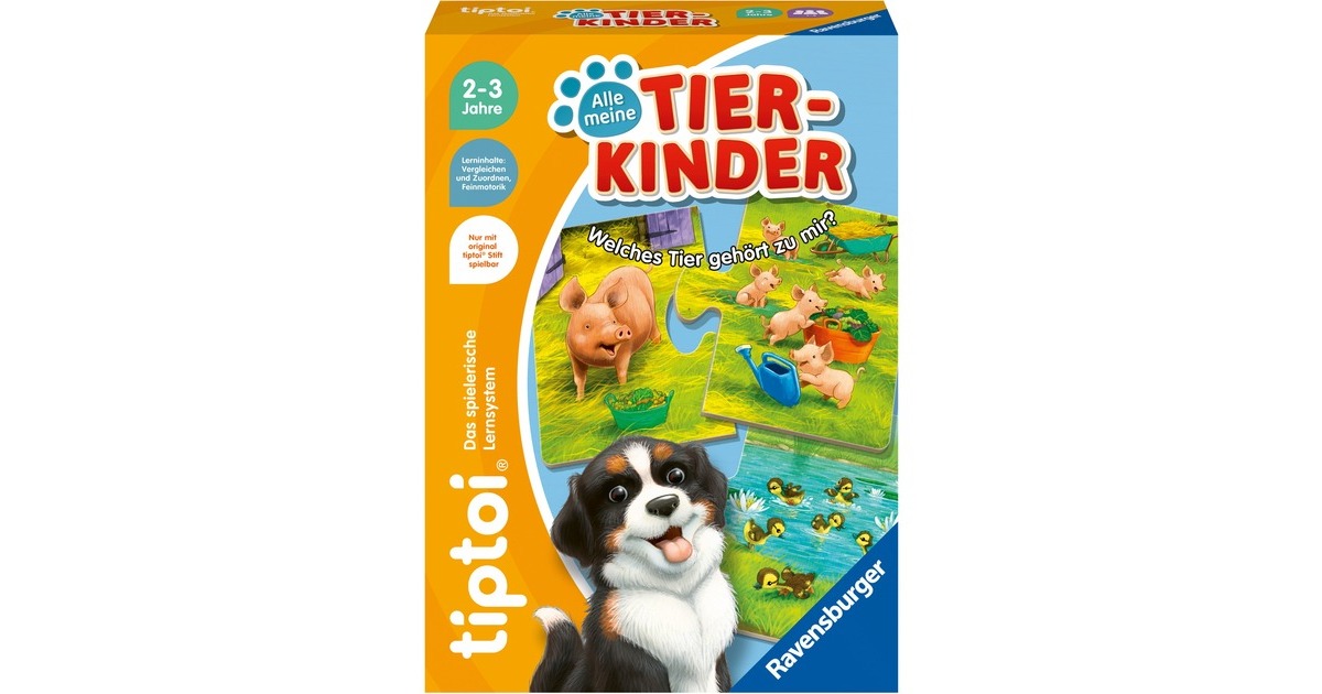 Ravensburger tiptoi Puzzle Alle meine Tierkinder