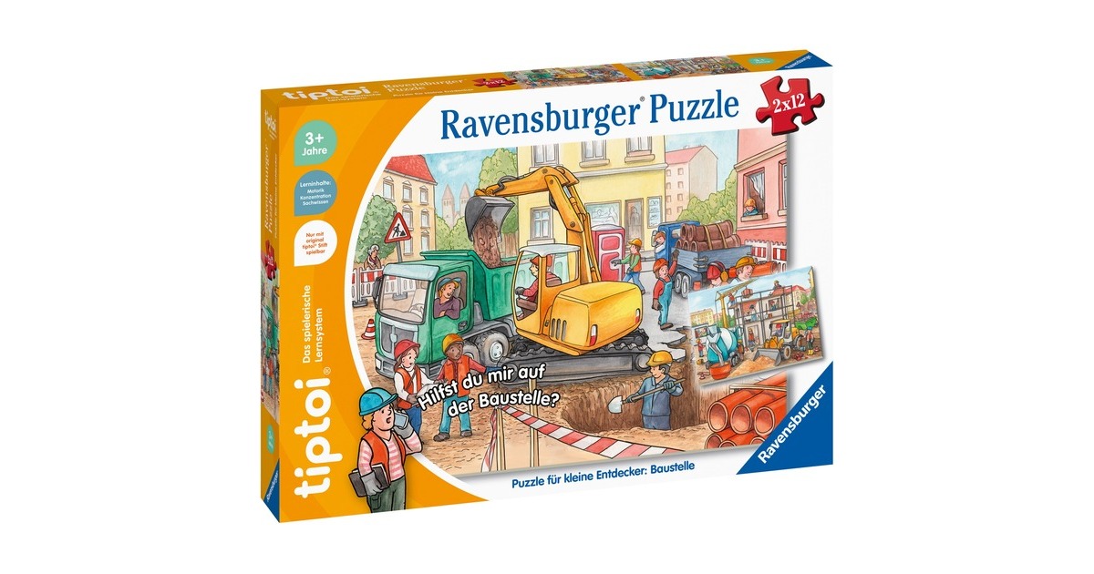 Ravensburger tiptoi Puzzle für kleine Entdecker: Baustelle