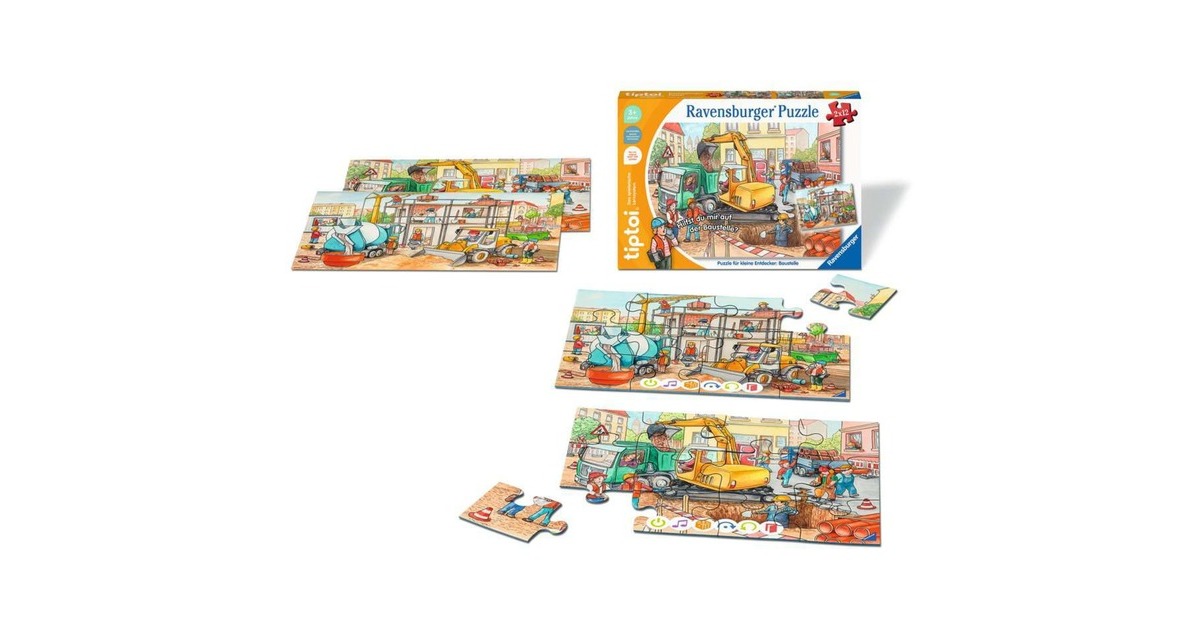 Ravensburger tiptoi Puzzle für kleine Entdecker: Baustelle