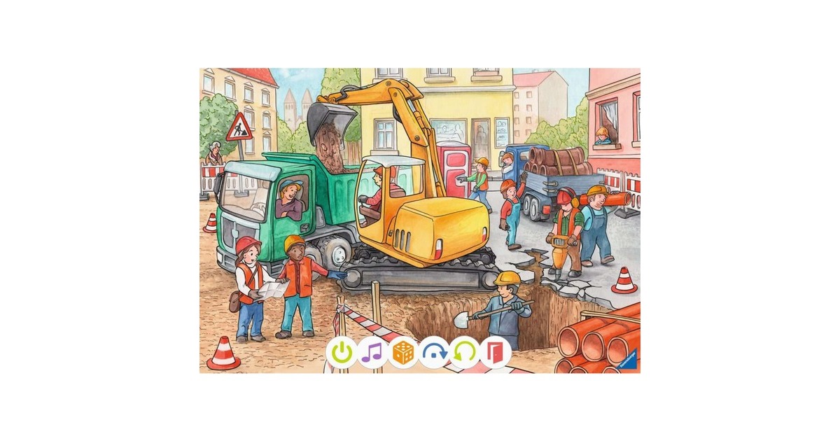 Ravensburger tiptoi Puzzle für kleine Entdecker: Baustelle