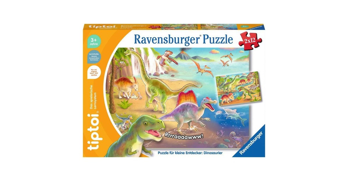 Ravensburger tiptoi Puzzle für kleine Entdecker: Dinosaurier