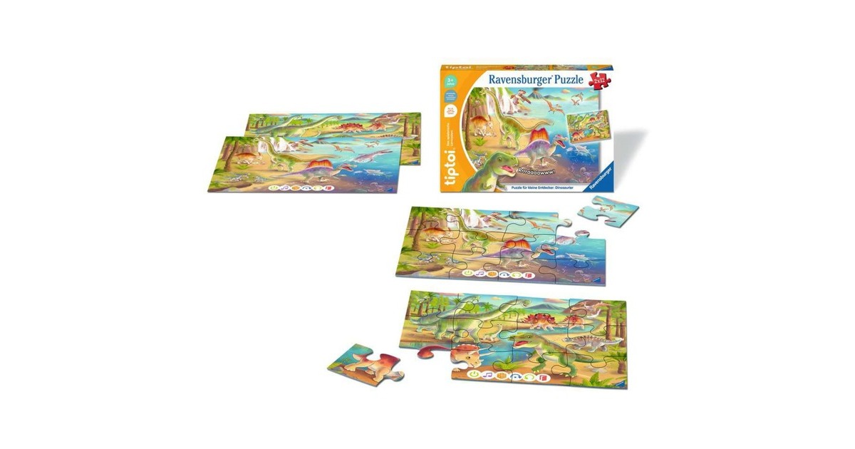 Ravensburger tiptoi Puzzle für kleine Entdecker: Dinosaurier
