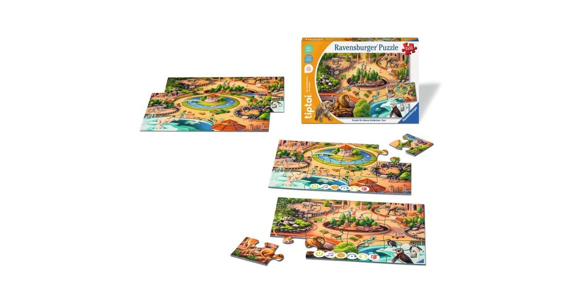 Ravensburger tiptoi Puzzle für kleine Entdecker: Zoo
