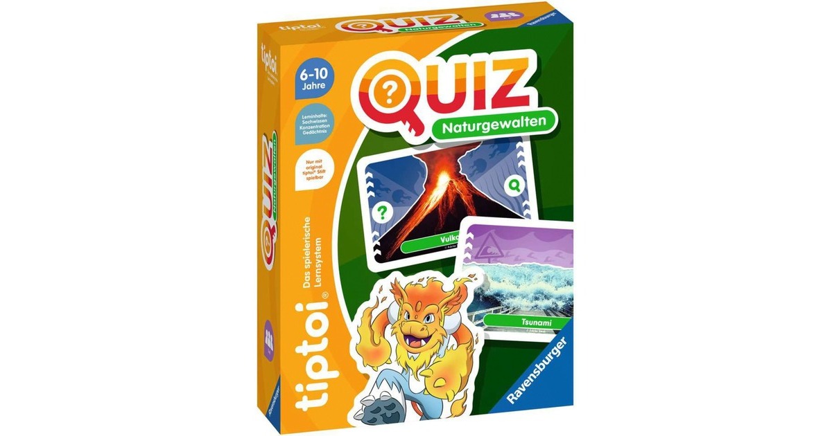 Ravensburger tiptoi Quiz Naturgewalten, Quizspiel
