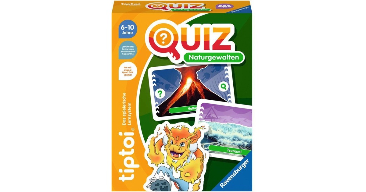 Ravensburger tiptoi Quiz Naturgewalten, Quizspiel
