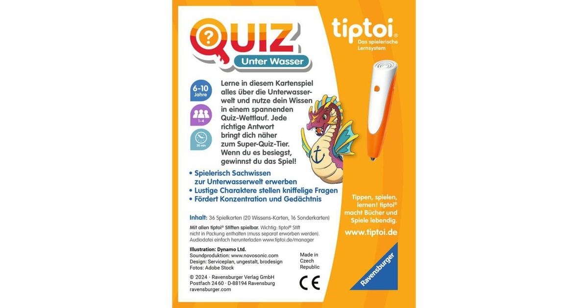 Ravensburger tiptoi Quiz Unter Wasser, Quizspiel