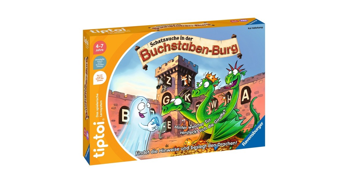 Ravensburger tiptoi Schatzsuche in der Buchstabenburg, Brettspiel