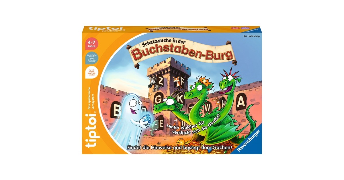 Ravensburger tiptoi Schatzsuche in der Buchstabenburg, Brettspiel