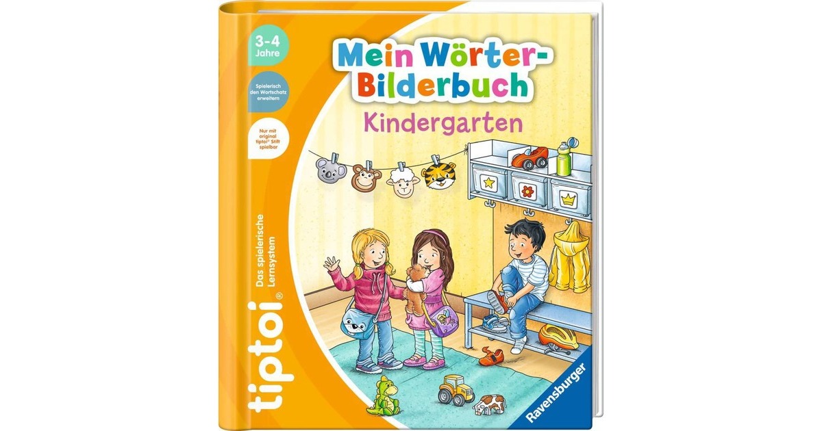 Ravensburger tiptoi Starter-Set: Mein Wörter-Bilderbuch Kindergarten, Lernbuch(Stift und Bilderbuch)