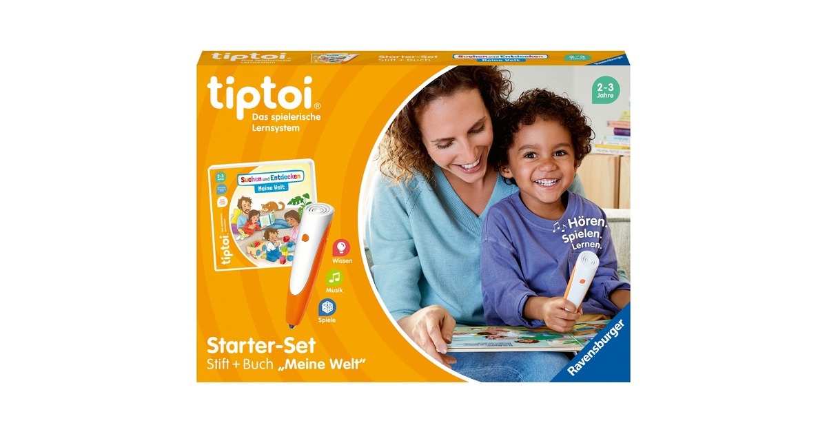 Ravensburger tiptoi Starter-Set: Suchen und Entdecken - Meine Welt, Lernbuch(Stift und Bilderbuch)