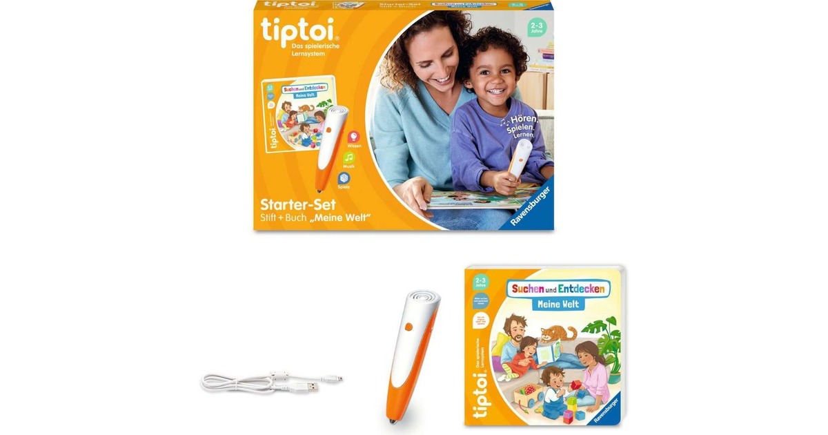 Ravensburger tiptoi Starter-Set: Suchen und Entdecken - Meine Welt, Lernbuch(Stift und Bilderbuch)