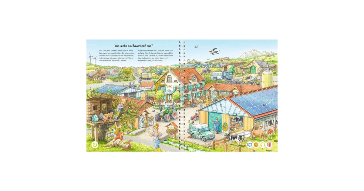 Ravensburger tiptoi Starter-Set: Wieso? Weshalb? Warum? Auf dem Bauernhof, Lernbuch(Stift und Bilderbuch)