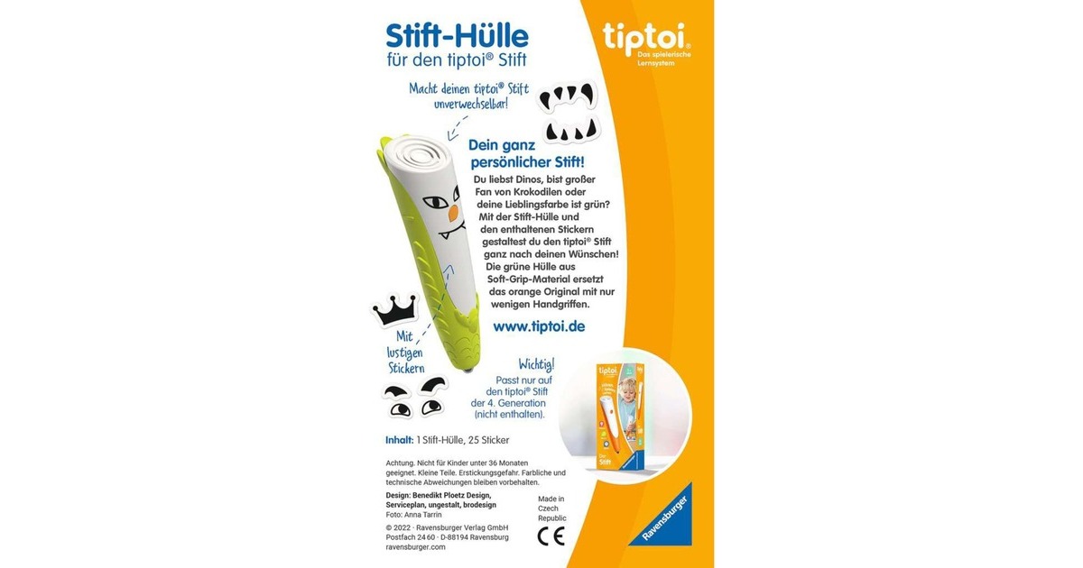 Ravensburger tiptoi Stift-Hülle zum Wechseln in grün, Schutzhülle(grün)