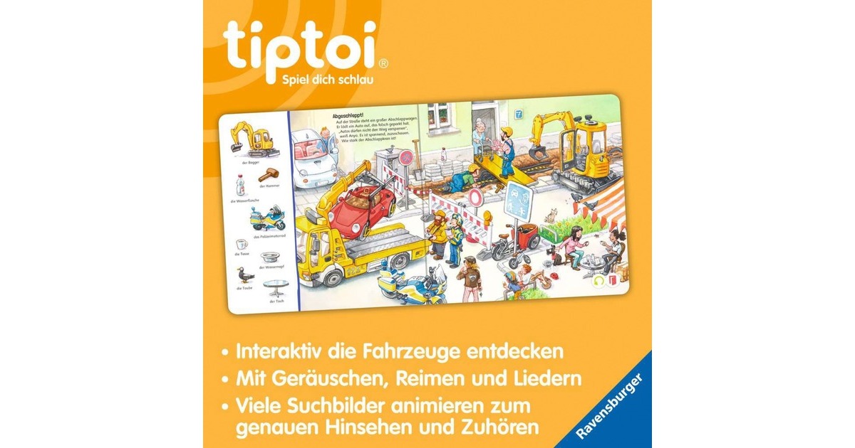 Ravensburger tiptoi Suchen und Entdecken: Fahrzeuge, Lernbuch