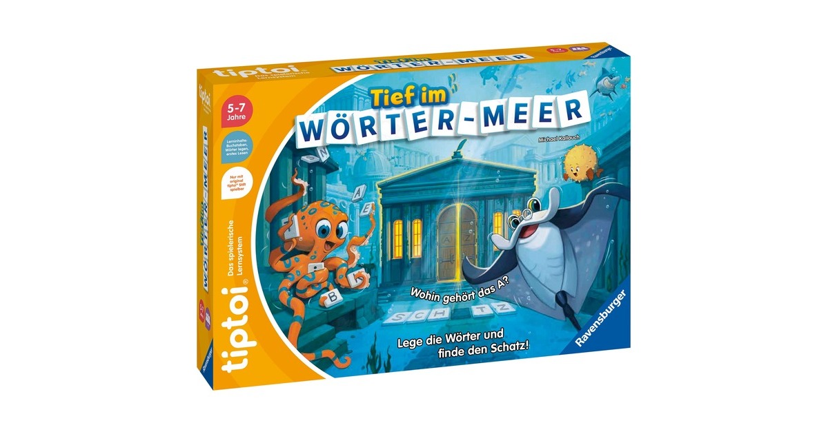Ravensburger tiptoi Tief im Wörter-Meer, Brettspiel