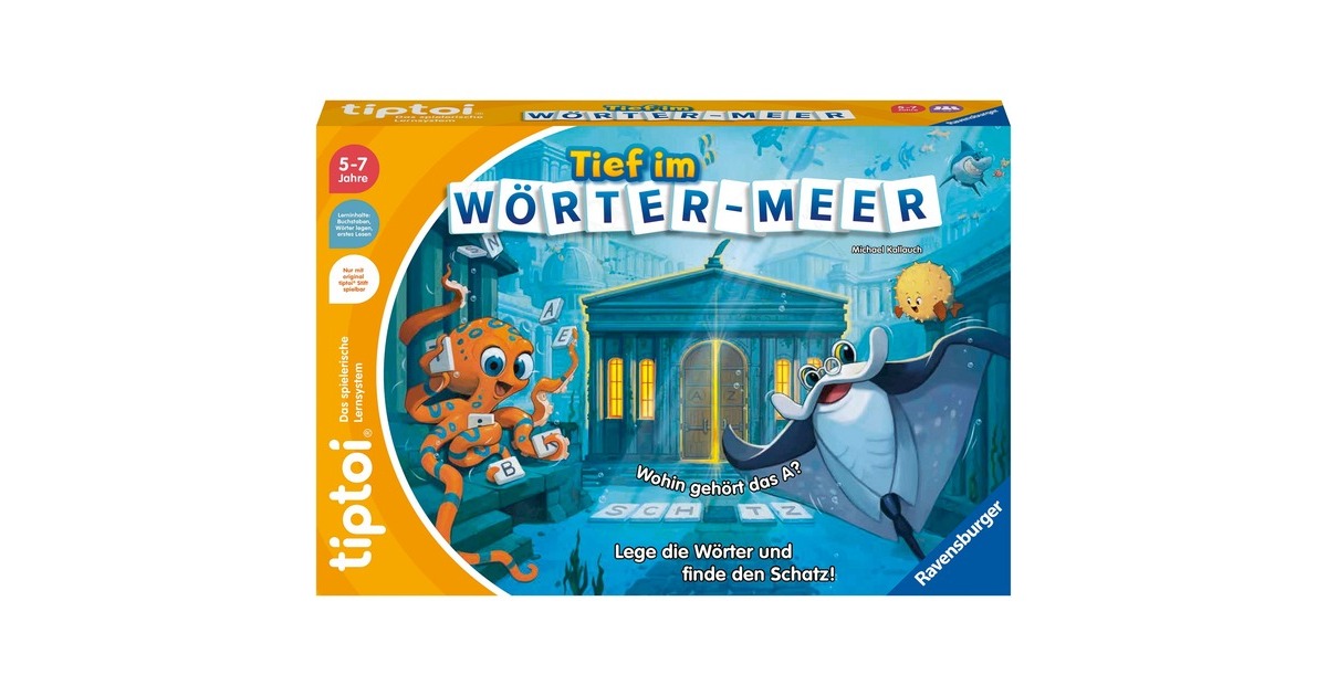Ravensburger tiptoi Tief im Wörter-Meer, Brettspiel