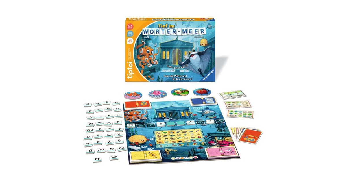 Ravensburger tiptoi Tief im Wörter-Meer, Brettspiel