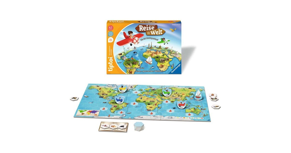 Ravensburger tiptoi Unsere Reise um die Welt, Brettspiel