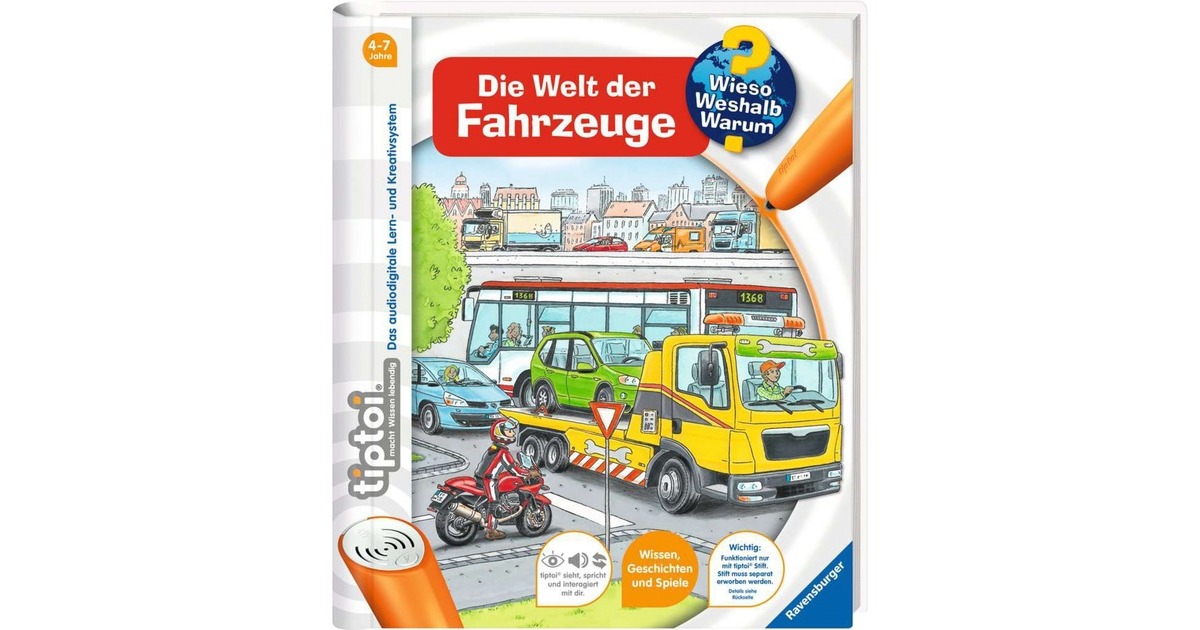 Ravensburger tiptoi Wieso? Weshalb? Warum? Die Welt der Fahrzeuge, Lernbuch