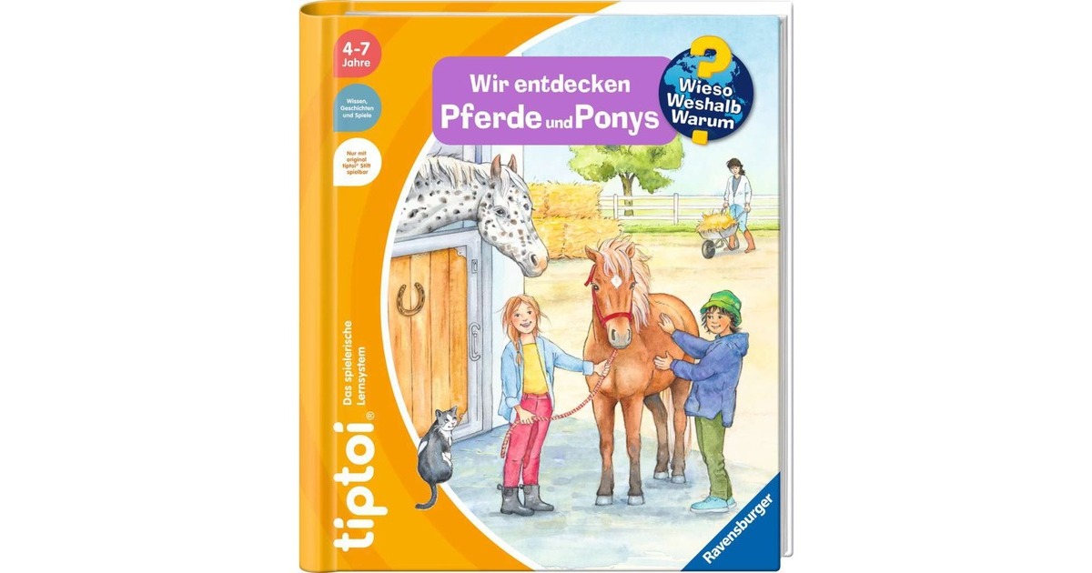 Ravensburger tiptoi Wieso? Weshalb? Warum? Wir entdecken Pferde und Ponys, Lernbuch