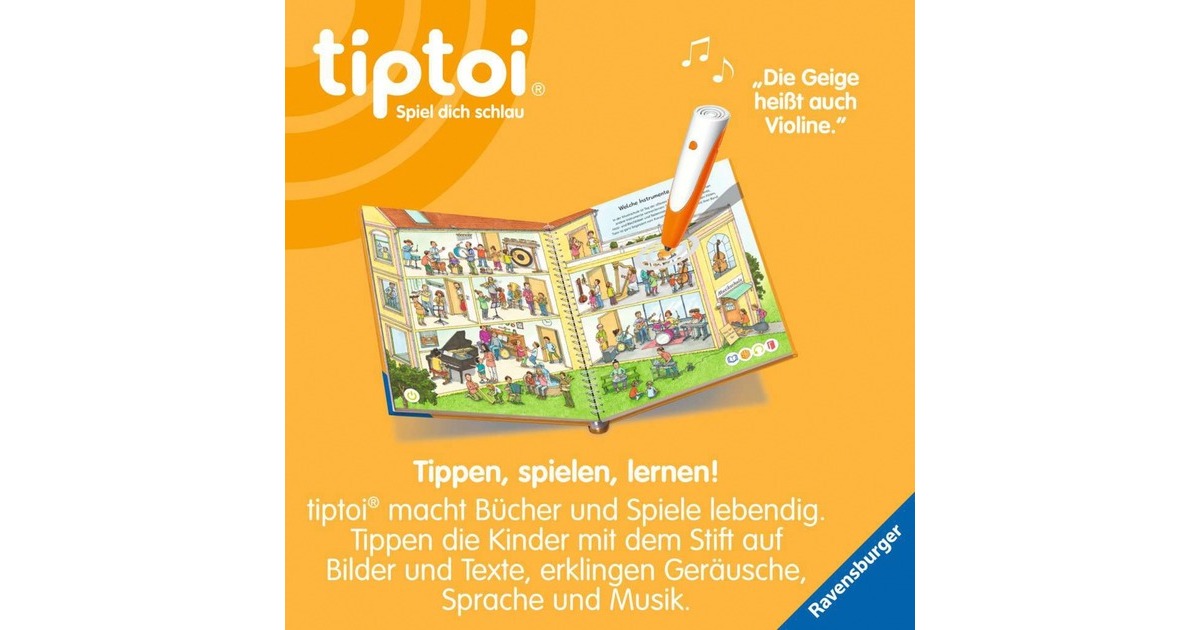 Ravensburger tiptoi Wieso? Weshalb? Warum? Wir entdecken die Musik, Lernbuch