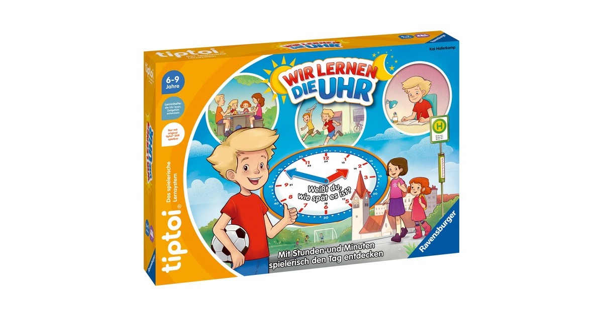 Ravensburger tiptoi Wir lernen die Uhr, Brettspiel